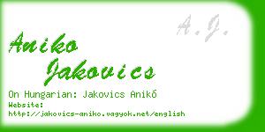 aniko jakovics business card